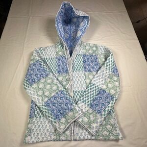 NWOT Quilted Jacket Floral Patchwork Button Up Coat Boho Hippie Reversible Small